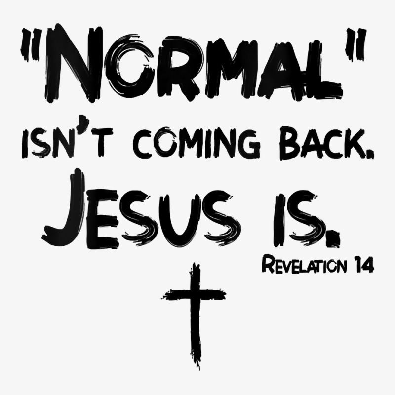 Womens Normal Isn't Coming Back But Jesus Is Revelation 14 Costume V N Ladies Fitted T-Shirt by cm-arts | Artistshot