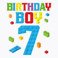 Master Builder 7th Birthday Boy 7 Seven Year Building Bricks T Shirt T-shirt | Artistshot