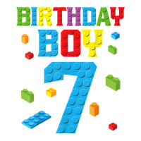 Master Builder 7th Birthday Boy 7 Seven Year Building Bricks T Shirt Men's T-shirt Pajama Set | Artistshot