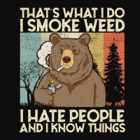 That's What I Do I Smoke Weed I Hate People And I Know 420 Pullover Ho Crop Top | Artistshot