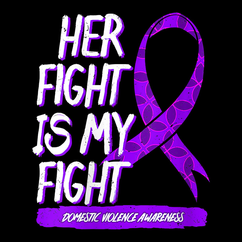 Womens Her Fight Is My Fight Domestic Violence Awareness Purple V Neck V-neck Tee | Artistshot