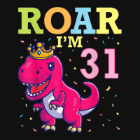 King Dinosaur Dance Happy My Birthday Roar I'm 31 Years Old Crew Socks | Artistshot