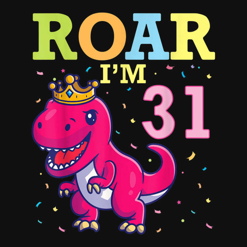 King Dinosaur Dance Happy My Birthday Roar I'm 31 Years Old Crew Socks | Artistshot