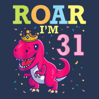 King Dinosaur Dance Happy My Birthday Roar I'm 31 Years Old Men Denim Jacket | Artistshot