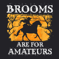 Brooms Are For Amateurs   Halloween Horse Witch Equestrian Youth Tee | Artistshot