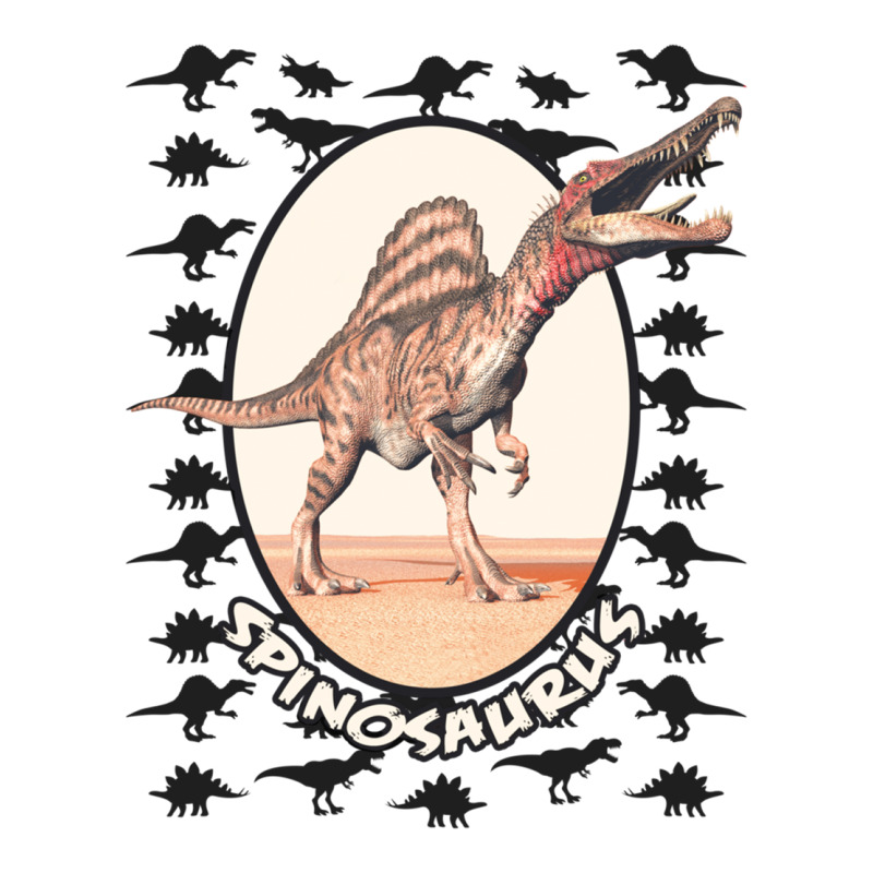 Realistic Spinosaurus Graphic With Black Dinosaur Pattern Sweatshirt Baby Tee | Artistshot