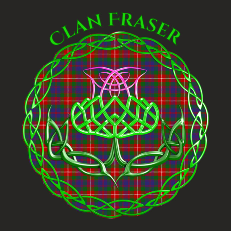 Fraser Scottish Tartan Celtic Thistle Ladies Fitted T-Shirt by Kosdapen517 | Artistshot