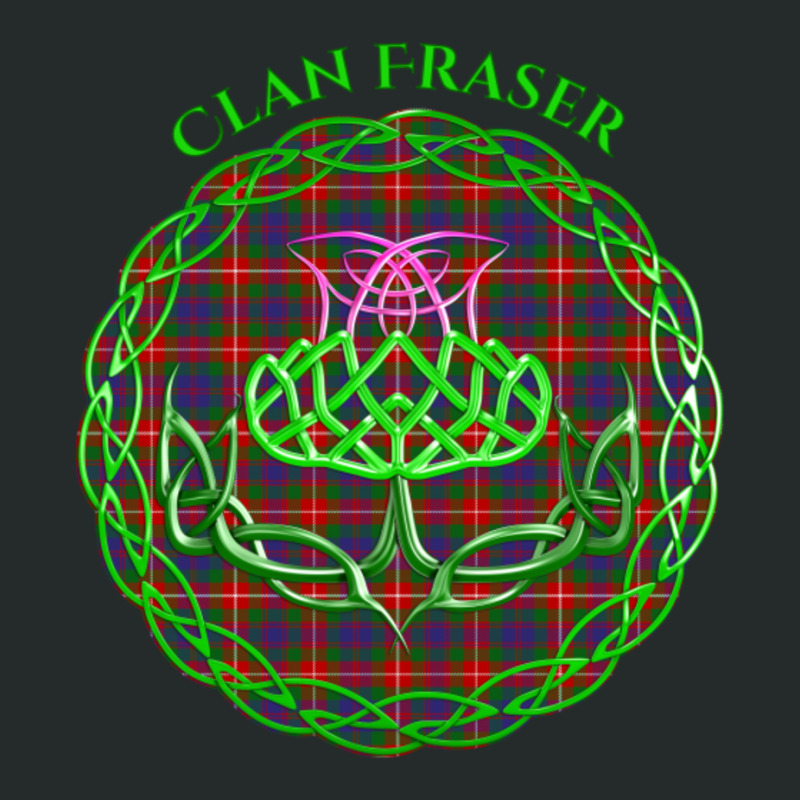 Fraser Scottish Tartan Celtic Thistle Women's Triblend Scoop T-shirt by Kosdapen517 | Artistshot