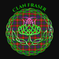 Fraser Scottish Tartan Celtic Thistle Crop Top | Artistshot