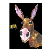 Silly Donkey And A Bee, Silly Donkey And A Bee Vintage, Silly Donkey A Sticker | Artistshot