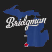 Bridgman Michigan Mi Map T-shirt | Artistshot