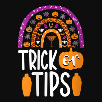 Womens Trick Or Tips Bartender Halloween Bartending Mixologist V Neck Crop Top | Artistshot