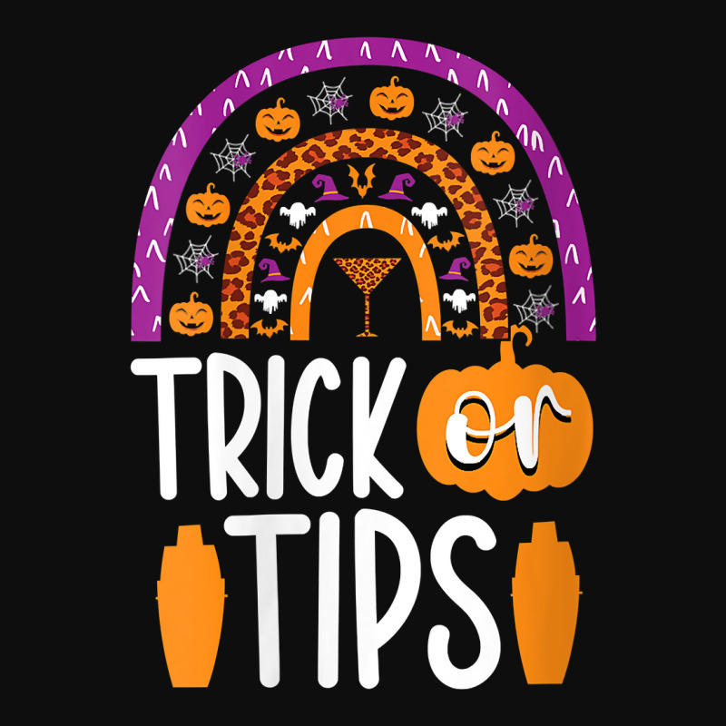 Womens Trick Or Tips Bartender Halloween Bartending Mixologist V Neck Crop Top by cm-arts | Artistshot