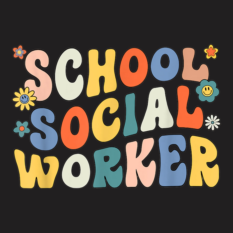 Groovy School Social Worker Coping Skills Back To School T-shirt | Artistshot