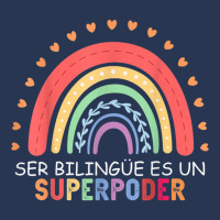 Ser Bilingue Es Un Superpoder Spanish Teacher Back To School T Shirt Men Denim Jacket | Artistshot