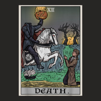 Death Tarot Card Headless Horseman Gothic Spooky Halloween Ladies Fitted T-shirt | Artistshot