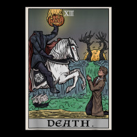 Death Tarot Card Headless Horseman Gothic Spooky Halloween Cropped Hoodie | Artistshot