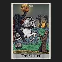 Death Tarot Card Headless Horseman Gothic Spooky Halloween Ladies Polo Shirt | Artistshot