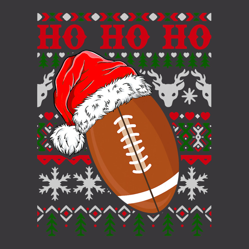 Football Funny American Football Santa Hat Ugly Christmas Sweater 390 Ladies Curvy T-Shirt by coolquirrell | Artistshot