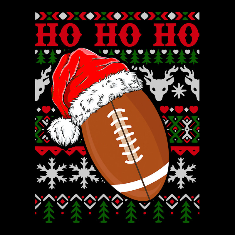 Football Funny American Football Santa Hat Ugly Christmas Sweater 390 Cropped Sweater by coolquirrell | Artistshot