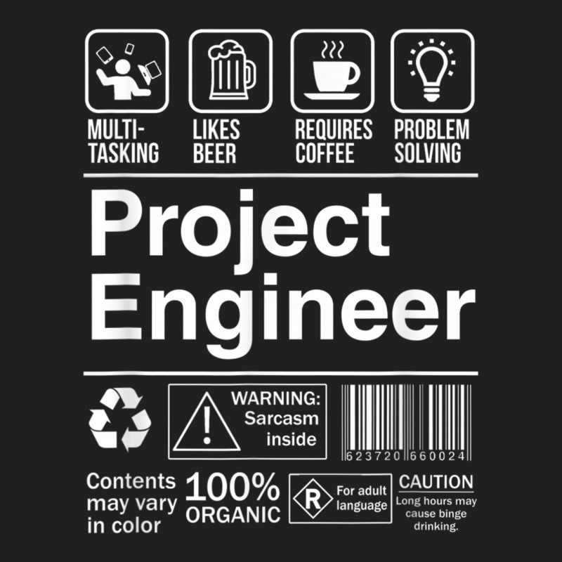 Project Engineer Product Label T Shirt Drawstring Bags | Artistshot