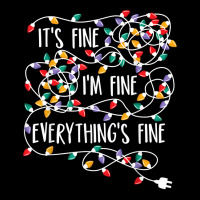 It's Fine I'm Fine Everything Is Fine Christmas Lights T Shirt Adjustable Cap | Artistshot