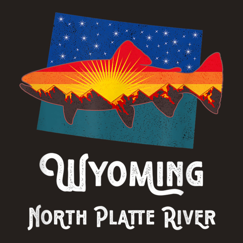 Trout Fly Fishing Nature North Platte River Mountain Sunset Tank Top | Artistshot