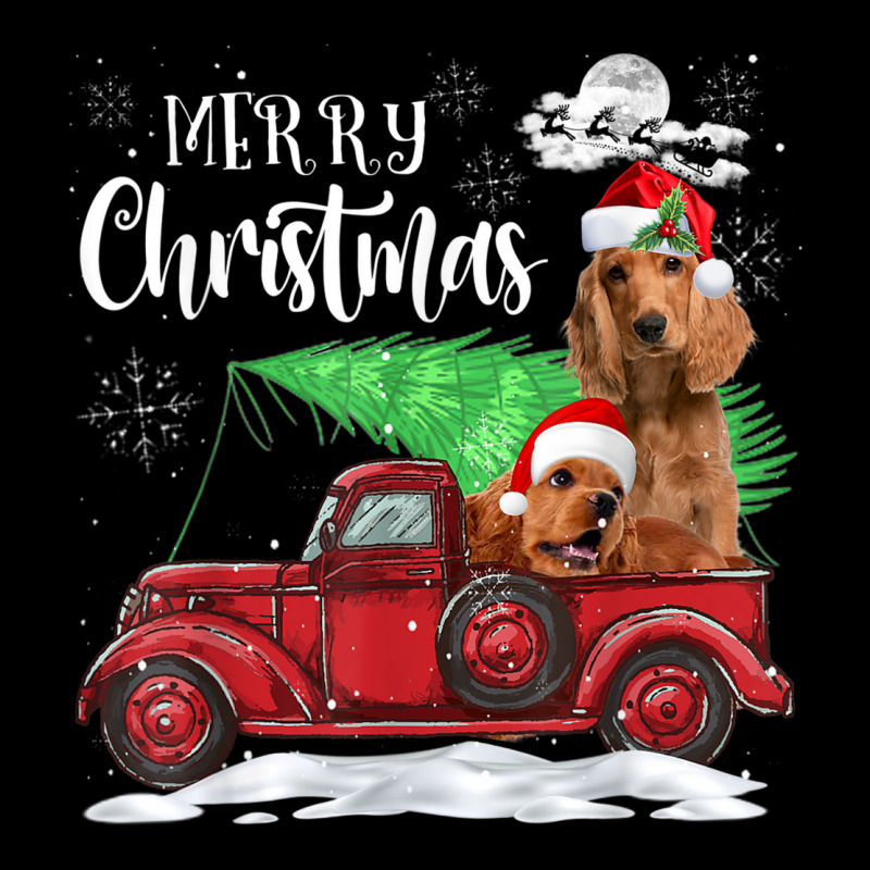 Funny Cocker Spaniel Red Truck Christmas Pajama Toddler Sweatshirt by Sombre | Artistshot