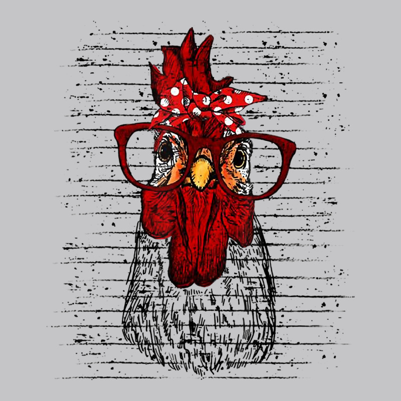 Chicken With Bandana Headband And Glasses Cute T Shirt Baby Bodysuit by cm-arts | Artistshot