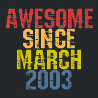 Awesome Since March 2003 Year Old Birthday Retro Crewneck Sweatshirt | Artistshot