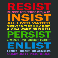 Lgbt Resist Insist Persist Enlist Hillary Mantra T Shirt Women's Triblend Scoop T-shirt | Artistshot