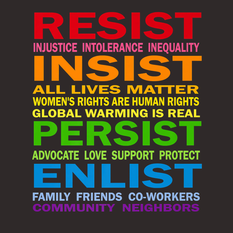 Lgbt Resist Insist Persist Enlist Hillary Mantra T Shirt Racerback Tank by qubujasaelae | Artistshot