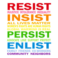 Lgbt Resist Insist Persist Enlist Hillary Mantra T Shirt Crop Top | Artistshot