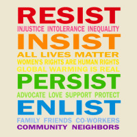 Lgbt Resist Insist Persist Enlist Hillary Mantra T Shirt Cropped Hoodie | Artistshot