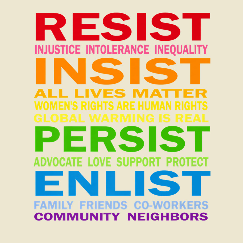 Lgbt Resist Insist Persist Enlist Hillary Mantra T Shirt Cropped Hoodie by qubujasaelae | Artistshot