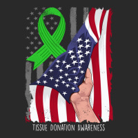 Tissue Donation Awareness Vintage American Flag Green Ribbon Sweatshir Printed Hat | Artistshot