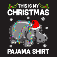 Hippopotamus Funny This Is My Christmas Pajama Hippopotamus Xmas Light Waist Apron | Artistshot