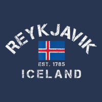 Reykjavik Iceland Est. 1785 Flag Souvenir Gift T Shirt Men Denim Jacket | Artistshot