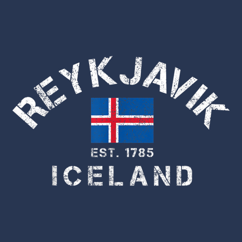 Reykjavik Iceland Est. 1785 Flag Souvenir Gift T Shirt Men Denim Jacket by cm-arts | Artistshot