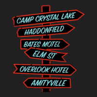 Horror Movie Location Signs T-shirt | Artistshot