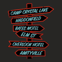 Horror Movie Location Signs Ladies Fitted T-shirt | Artistshot