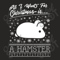 All I Want For Christmas Is A Hamster Ladies Fitted T-shirt | Artistshot