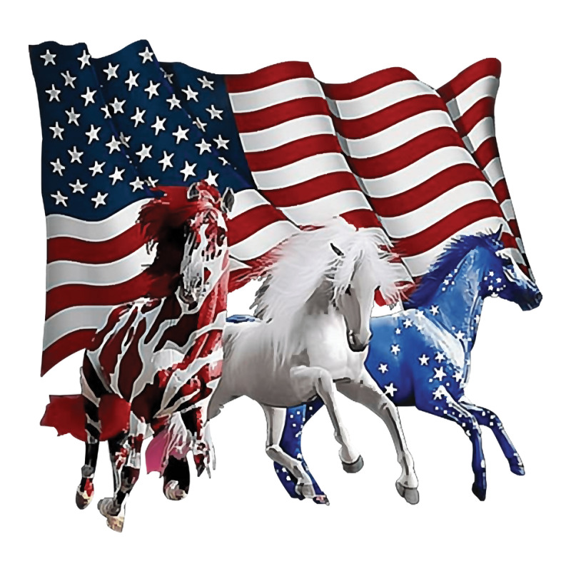 Horse American Flag, Horse American Flag Art, Horse American Flag Vint Stainless Steel Water Bottle | Artistshot