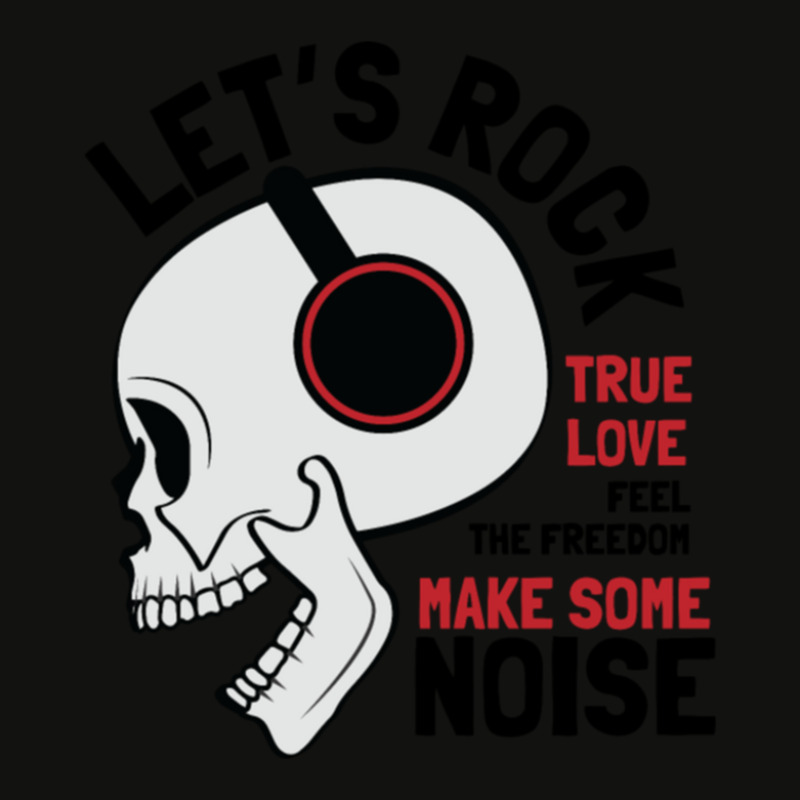 Rock Skull With Headphones Scorecard Crop Tee by JeffereyGrimes | Artistshot