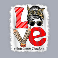 Substitute Teacher Love Messy Bun Leopard Back To School Tank Dress | Artistshot