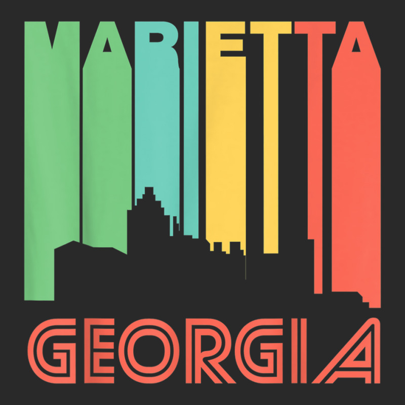 Retro 1970's Style Marietta Georgia Skyline T Shirt Printed Hat | Artistshot