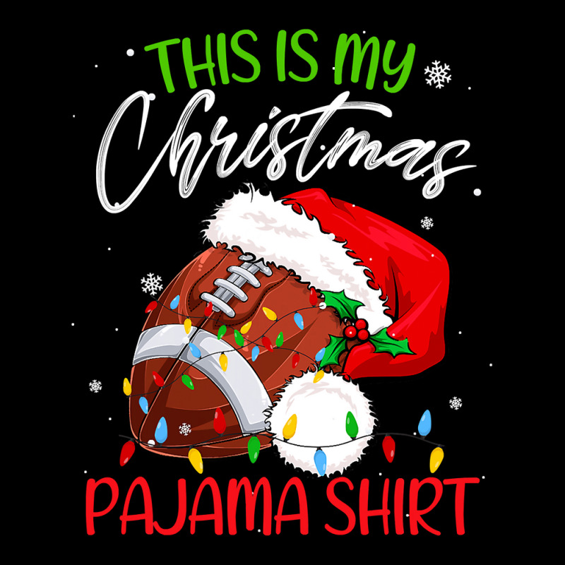 Football This Is My Christmas Pajama Funny Football Santa Hat Xmas 380 Maternity Scoop Neck T-shirt by coolquirrell | Artistshot