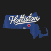 Holliston Massachusetts Ma Map Classic T-shirt | Artistshot