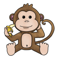 Cheeky Monkey Having A Banana Sticker | Artistshot