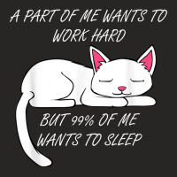 Lazy Cat Funny Kitty Work Office Excuse T Shirt Ladies Fitted T-shirt | Artistshot